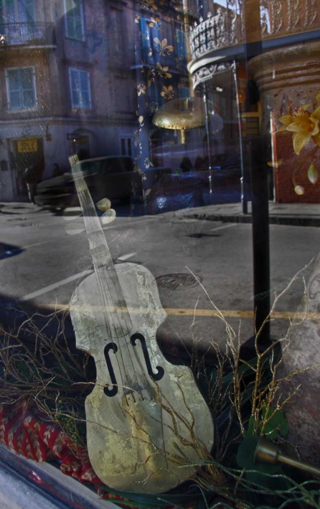 Louisiana, New Orleans Reflections on a window